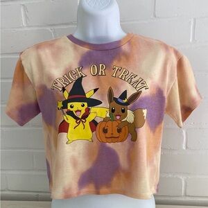Girls Teens Women Pokémon Halloween Midriff T-Shirt Size 10/12